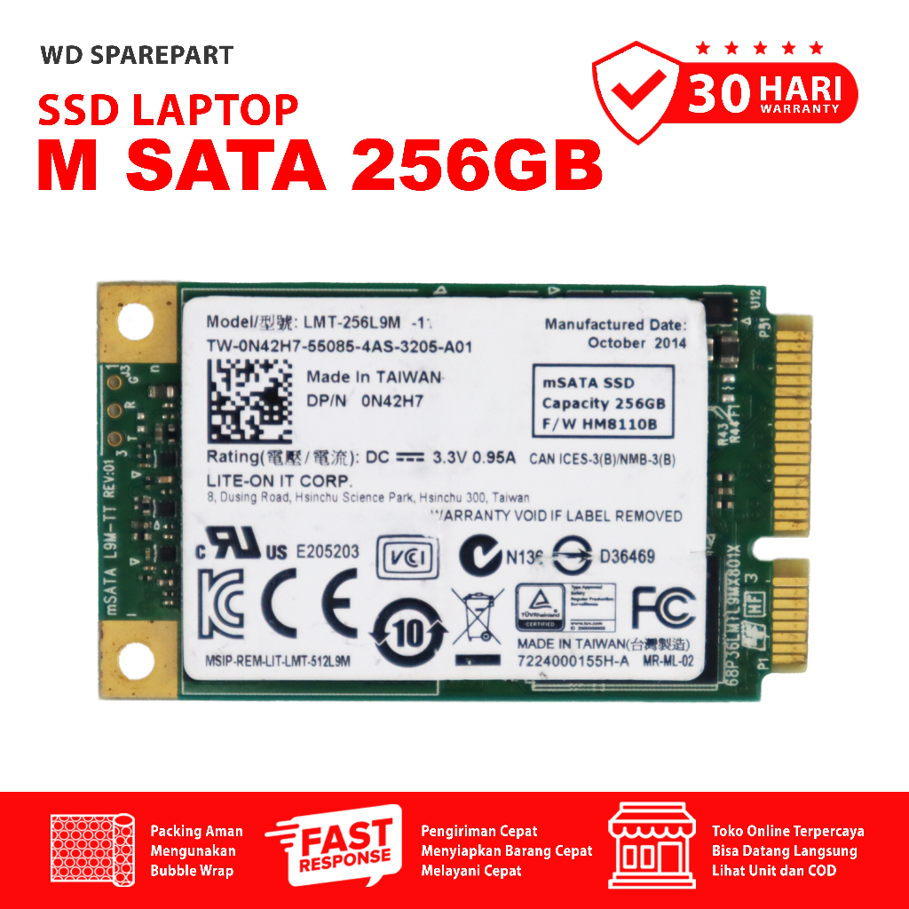 Ssd MSATA / MSATA / M SATA 256GB | คุณภาพมือสอง