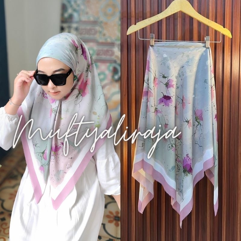 Rectangular hijab motif Voal Veil พรีเมี่ยมรูปสี่เหลี่ยมผืนผ้า hijab motif ล่าสุดสี่เหลี่ยมผืนผ้า hijab denay ดอกไม้ denay POLKA