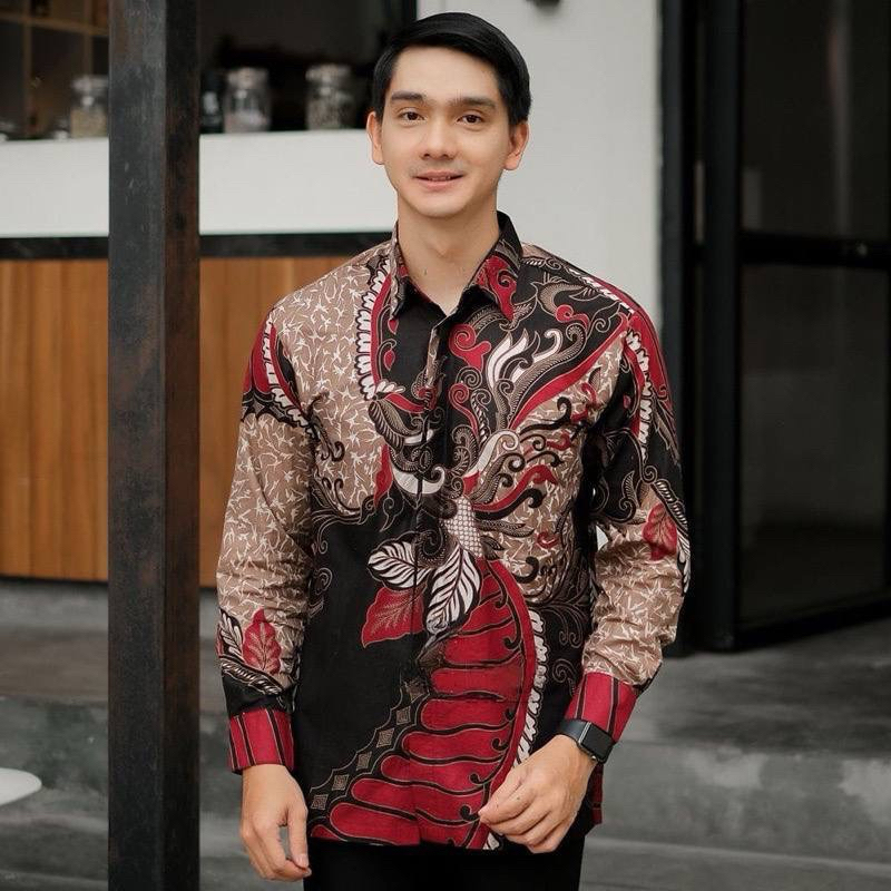 เคมีจา เสื้อบาติกแขนยาวผู้ชาย/ปาเต๊ะบาติกผู้ชายเสื้อบาติก/เสื้อบาติกที่ทันสมัยคุณภาพสูงเสื้อ