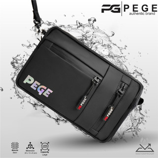 Tas Selempang Pria 3in1 Waterproof PEGE Dayton Selempang Multifungsi bisa Pouch dan Handbag - PG 9042