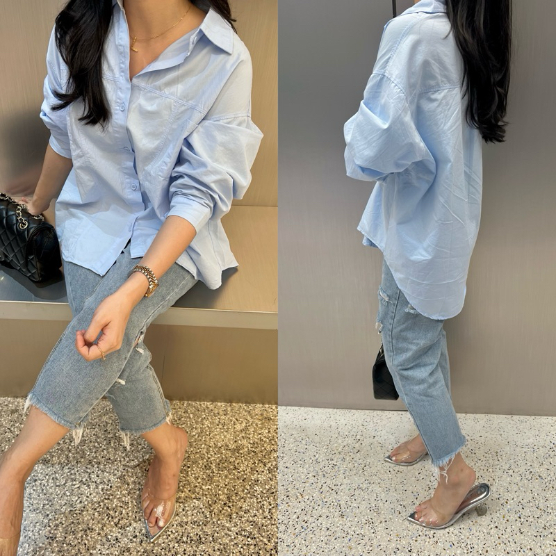 KEMEJA Leryn - Loona Oversize Shirt Bangkok Wanwan Clothing Womens Oversize Shirt เสื้อเชิ้ตผู้หญิงแ
