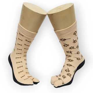 FELIQSOCKS - Kaos Kaki Jempol Hena FL Telapak Hitam (Pilih Motif)