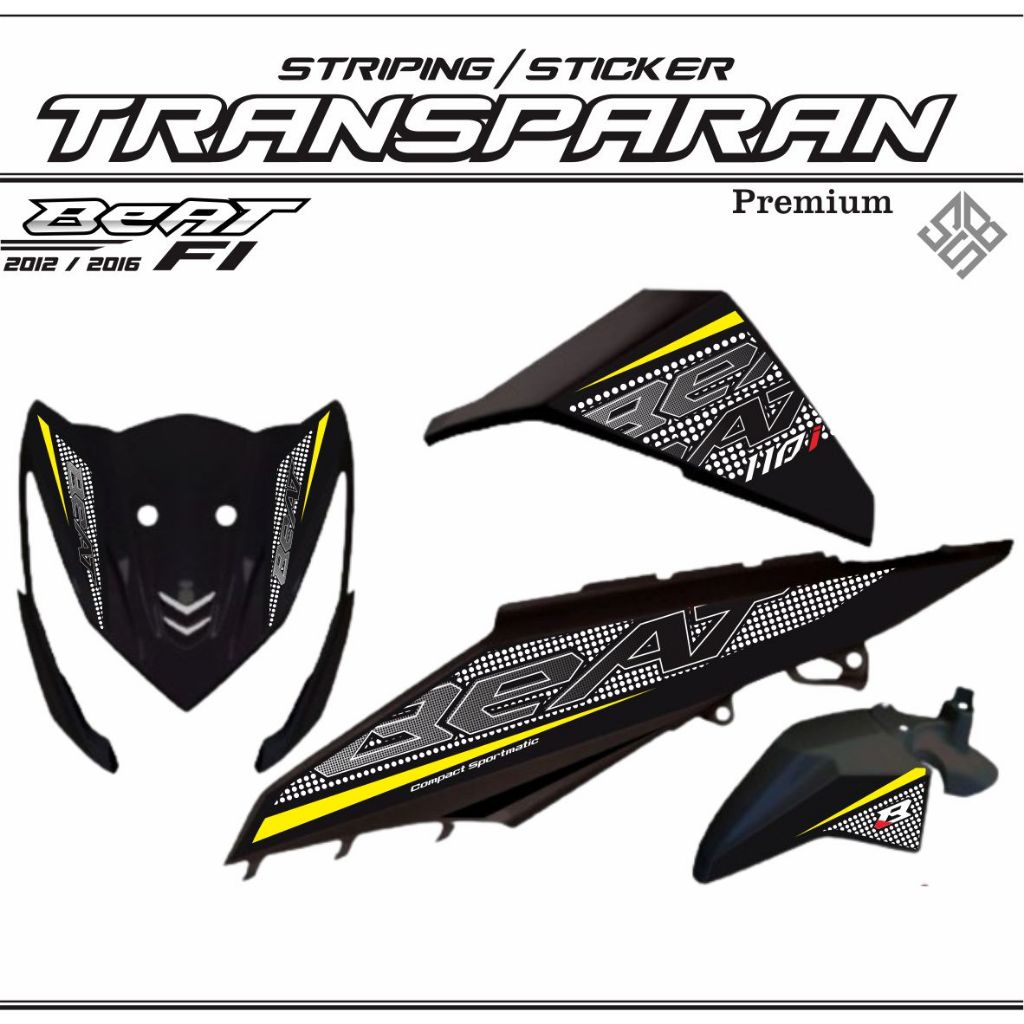 สติ๊กเกอร์ HONDA BEAT FI TRANSPARENT STRIPING / สติ๊กเกอร์ TRANSPARENT BEAT PGM FI สติ๊กเกอร์มอเตอร์