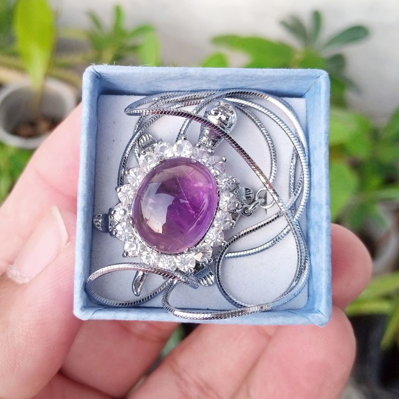 UNGU Natural Amethyst / สร้อยคออเมทิสต์สีม่วง Kalimantan HQ