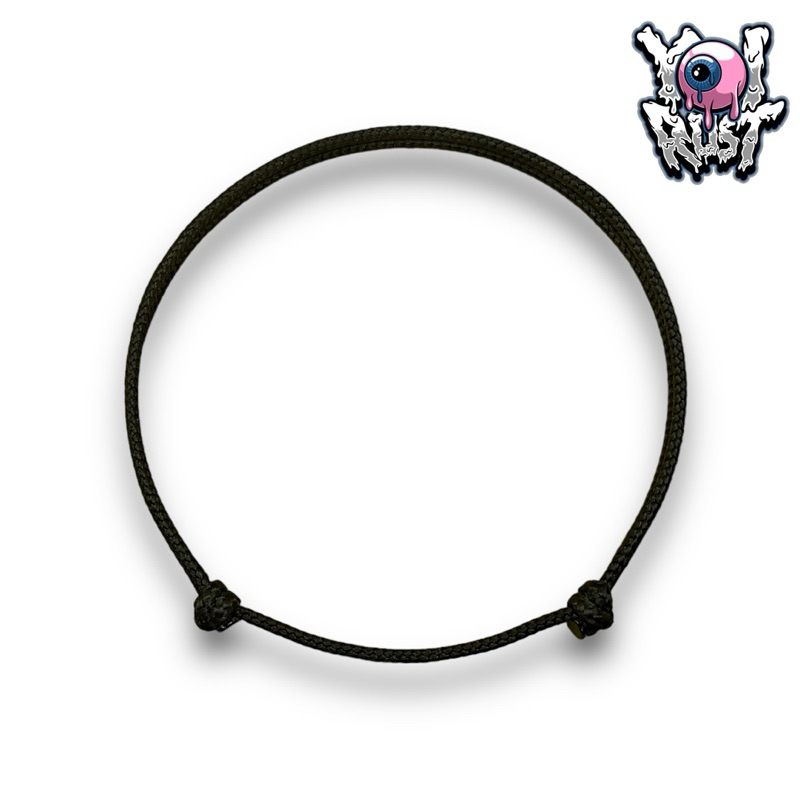 YOiRust Microcord Paracord Rope Bracelet 1.2MM Black Couple Unisex