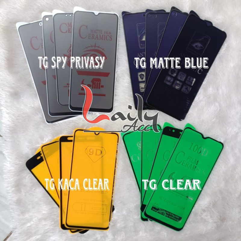 ANTI-SCRATCH TG CERAMIC SAMSUNG A55/A35 TEMPERED GLASS SPY BLUE FILM GLASS 9D