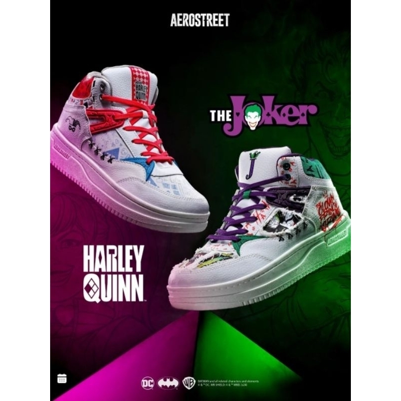 [ต้นฉบับ 100%] AEROSTREET THE JOKER SHOES | HARLEY QUINN AEROSTREET SHOES