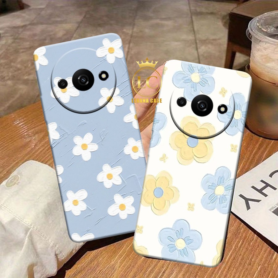Softcase Redmi A3 2024 Flower Wallpaper Motif - Cool Case - Mens Case - Silicone Case - เคสใหม่ล่าสุ