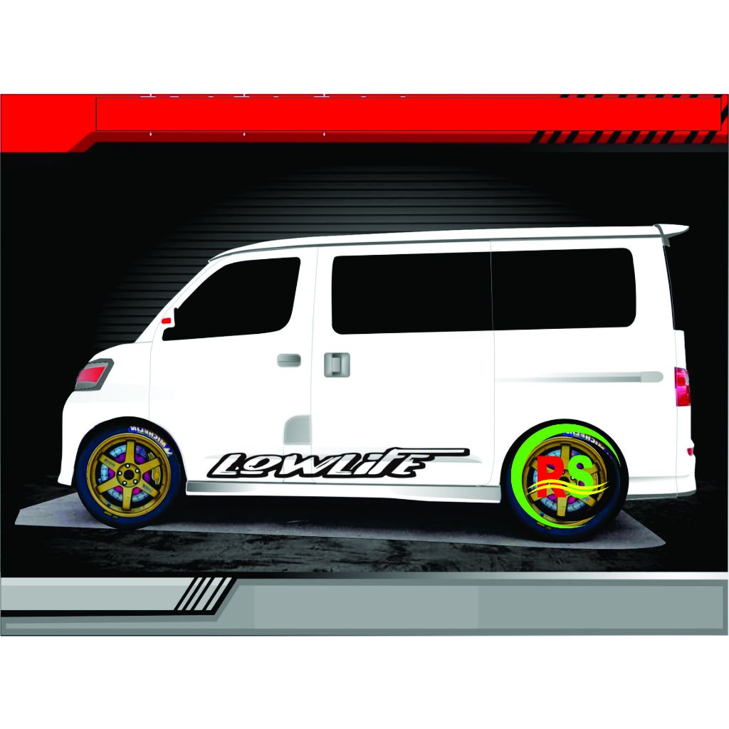 LOWLIFE CUTTING STICKERS สติ๊กเกอร์ติดรถ LUXIO GRANDMAX AVANZA ETC.