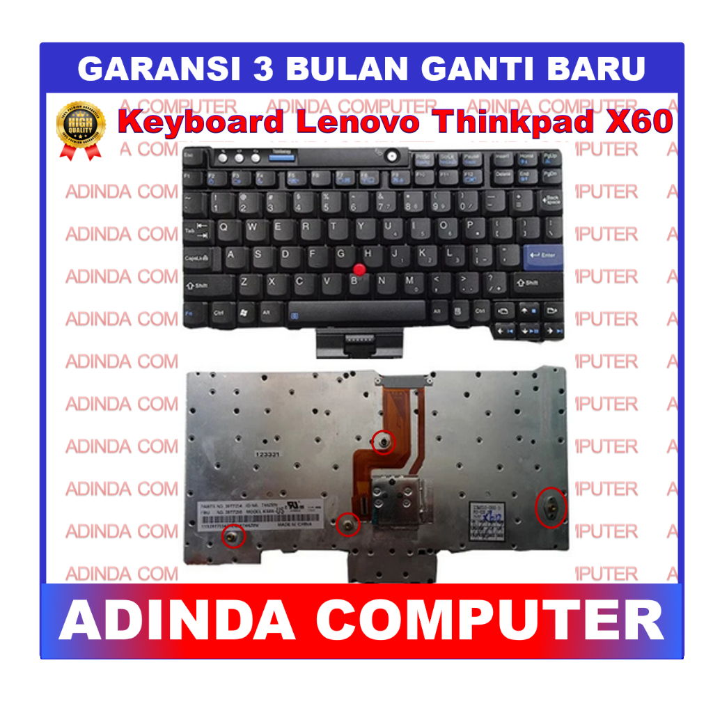 แป้นพิมพ์ Lenovo Thinkpad X60 X60s X61 X61s X60t X61t