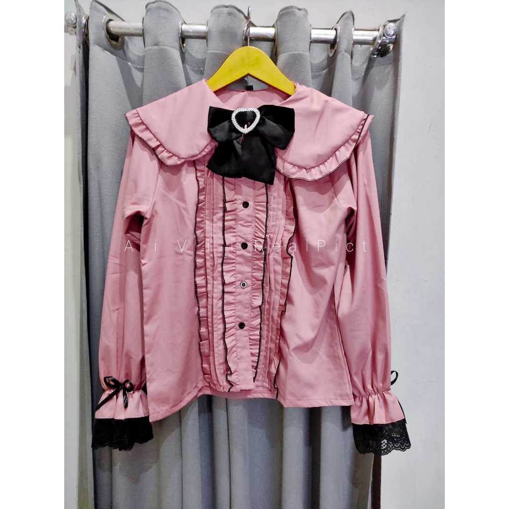 KEMEJA (AiVii) M-XXL BASIC SHIRT JIRAI KEI HARAJUKU DEARMYLOVE YUMETENBO ราคา ถูกที่สุด ดีลบีเคเค แกลเลอรีภาพที่ 4
