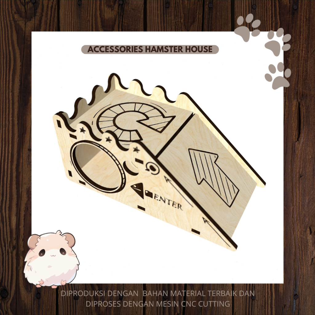 MARVELWOODCUT - HAMSTER SLIDE MULTIPLEK/ACCESSORIES HAMSTER ของเล่น