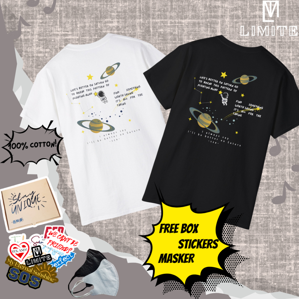 KATUN Limited Saturn SZA เสื้อยืดผ้าฝ้าย 100% Combed 24s Cotton Cool เสื้อยืด Unisex