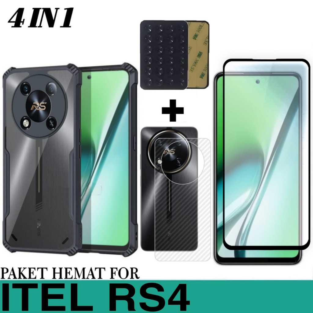 SOFT CASE ITEL RS4 CASE FUSION ARMOR ฟรีกระจกนิรภัย + GARSKIN และ OCTOPUS
