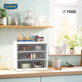 NAIBA Tempat Penyimpanan Makanan Tertutup Bahan Plastik PUTIH Transparant Bening FOOD CABINET BISTRO