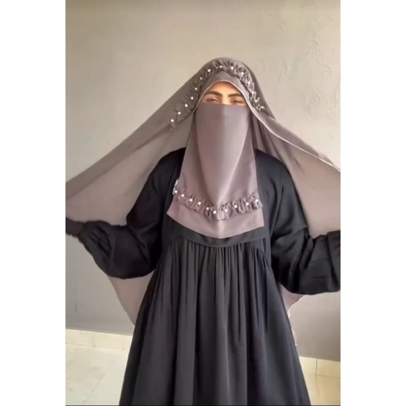 MATA PRINCESS HIJAB JUMBO 4-SQUARE HIJAB ฟรีสายรัด NIQAB BUTTERFLY HEADBAND PREE 4-SQUARE HIJAB STRA