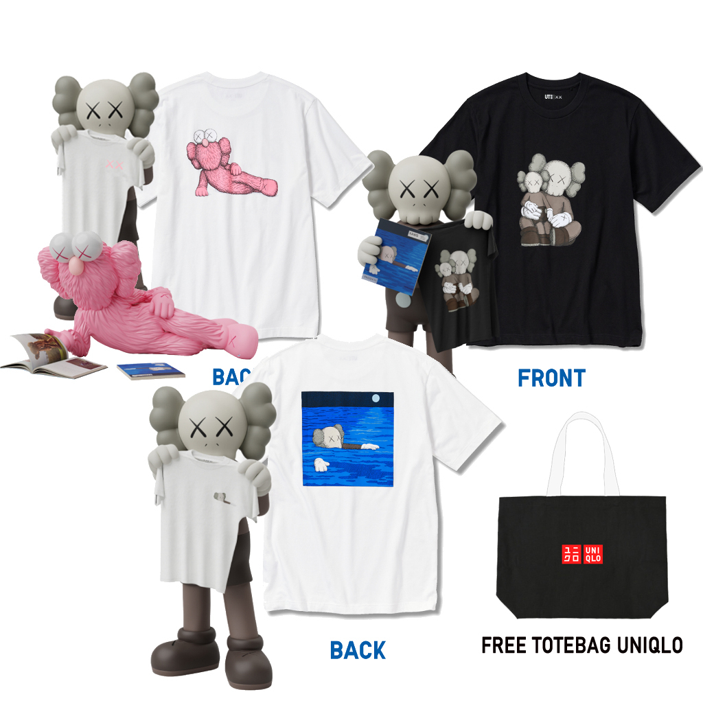 Uniqlo KAWS TSHIRT ฟรี TOTEBAG / UNIQLO X KAWS KAOS