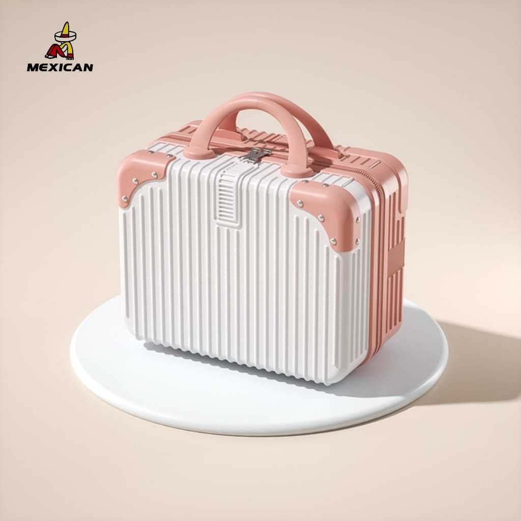 Mexican 14 นิ้ว Mini Beauty Case 12 นิ้ว make up bag Premium Cosmetic Suitcase Anti-Scratch Material