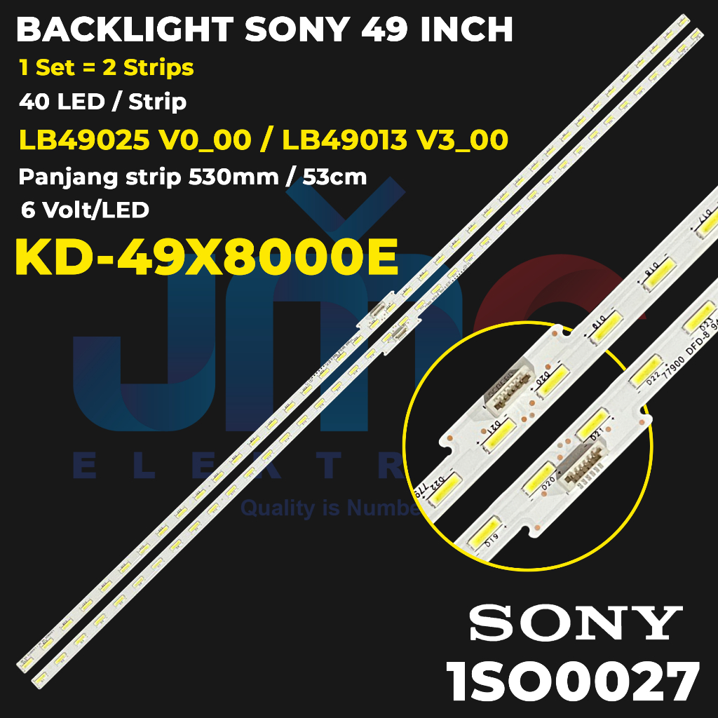 ไฟแบ็คไลท์ทีวี Sony 49 นิ้ว KD 49X8000E KD49X8000E 49X8000