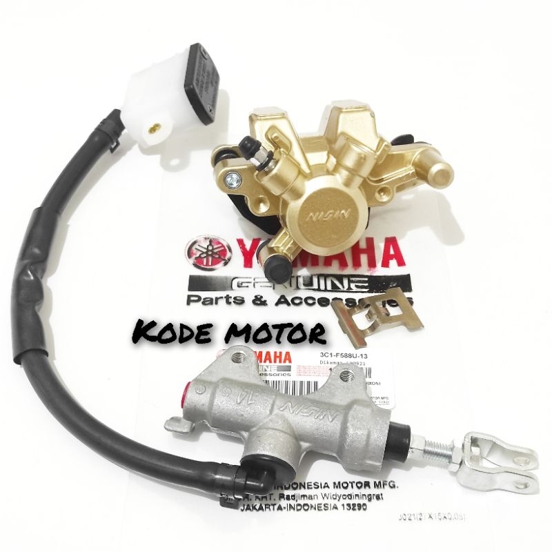 คาลิปเปอร์หลัง+ชุดหลักเบรคหลัง Yamaha 3C1 V-ixion New, R15 v2, Xabre, NVL, NVA นิชชินแท้