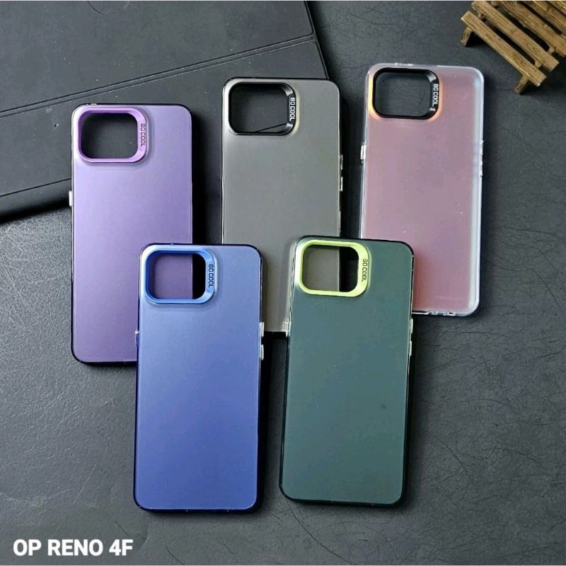 OPPO RENO 4F CASE SOCOOL CASING IMD HYBRID PLATE HOLOGRAM OPPO RENO 4 4F iStore