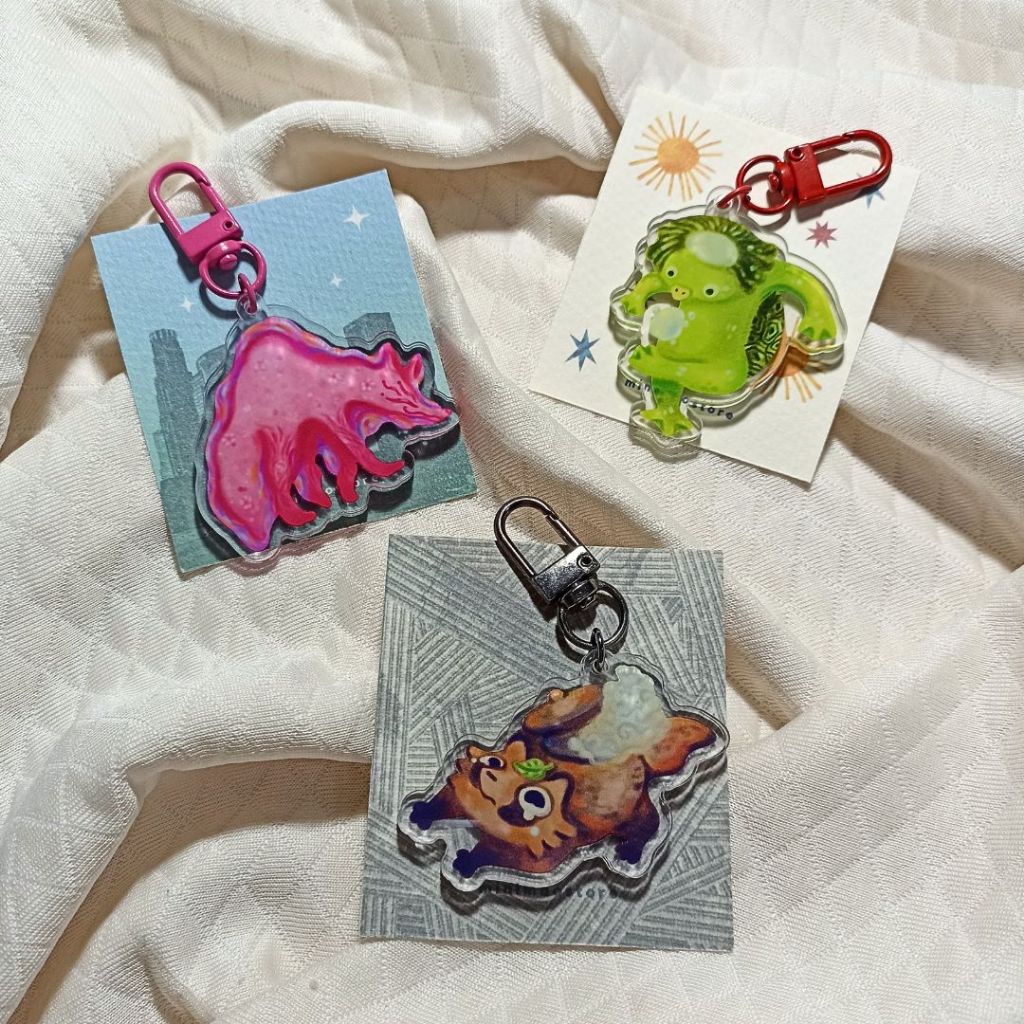 Yokai พวงกุญแจอะคริลิค Collection (Kappa, Tanuki, & Kitsune)