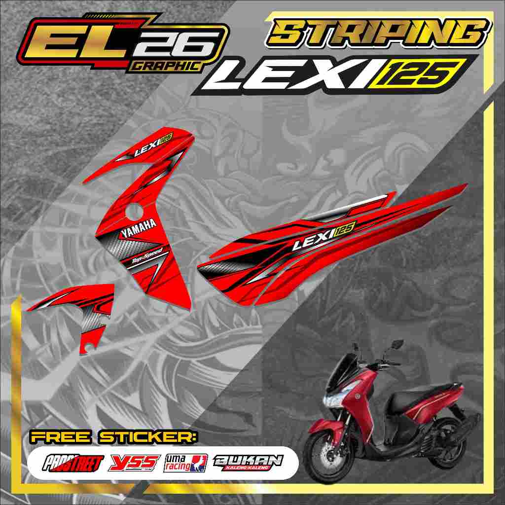 สติ๊กเกอร์ 257 STRIPING YAMAHA LEXI 125 - สติ๊กเกอร์ YAMAHA LEXI 125 RACING MOTIF