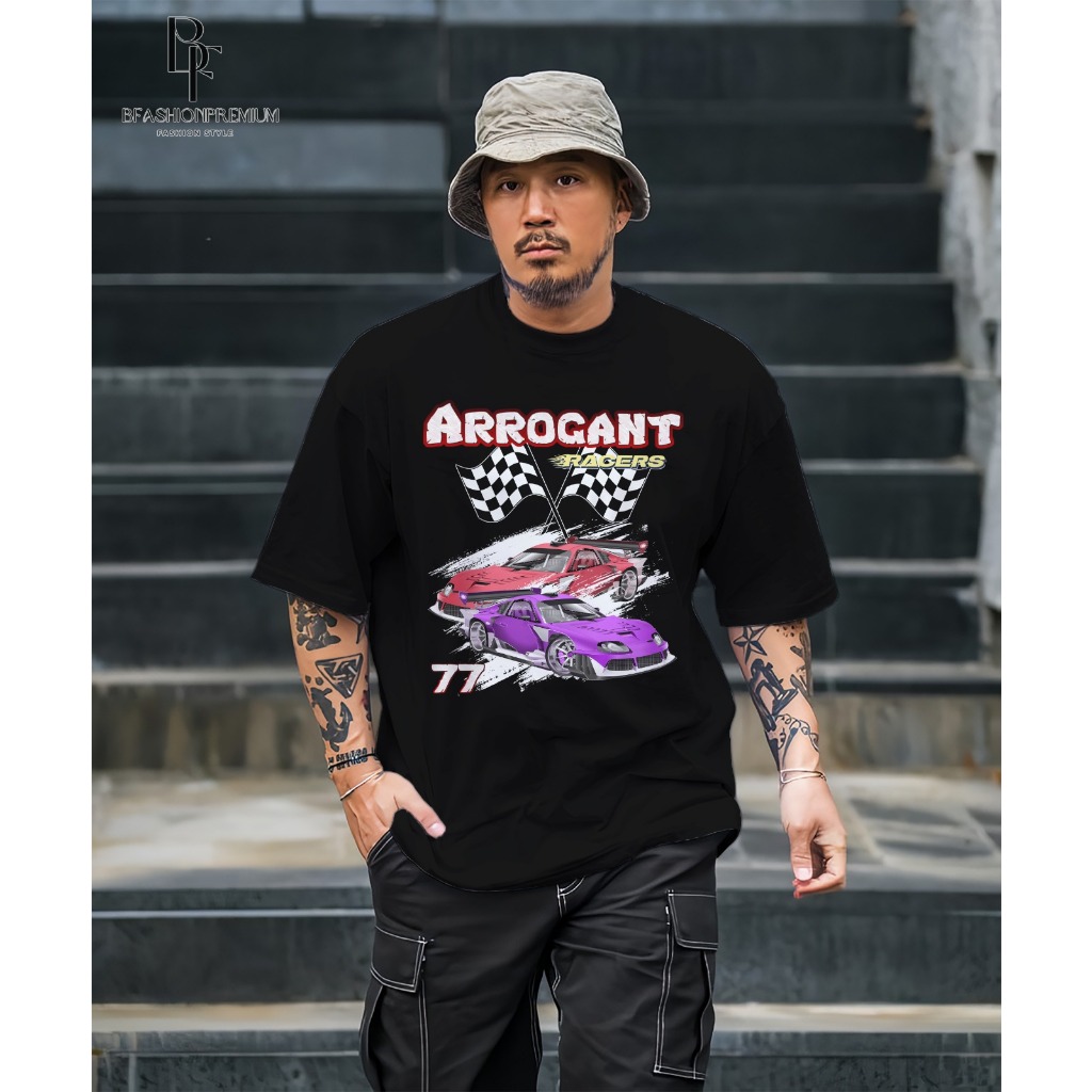 BF เสื้อยืด Distro Vintage Cotton 24S Premium 100% ผู้ชายและผู้หญิงคลาสสิก Retro Street Bike Racer F