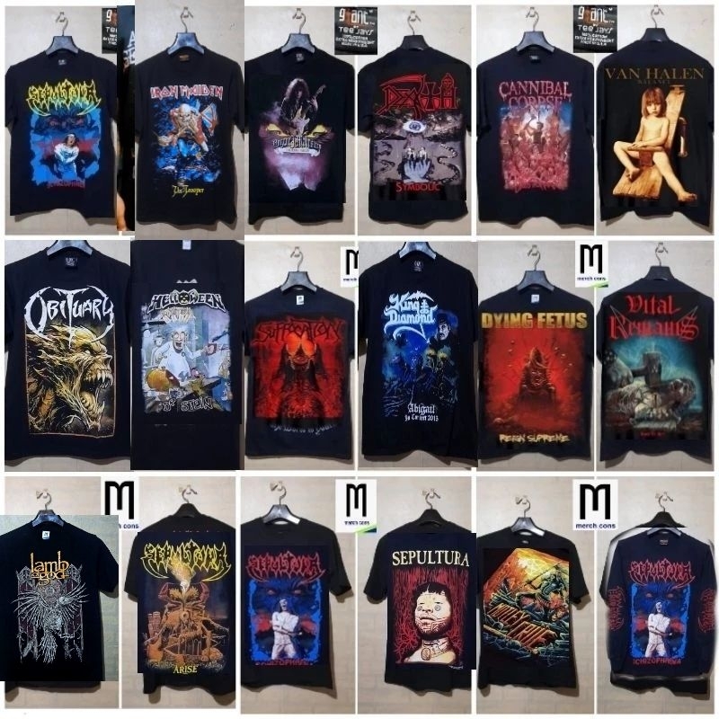 เสื้อยืดวง innalillahi/MASSACRE/GOD FLESH/HAMMERSONIC/IMMORTAL/WACKEN/CANNI CORPSE/DEEP PURPLE/WARRA