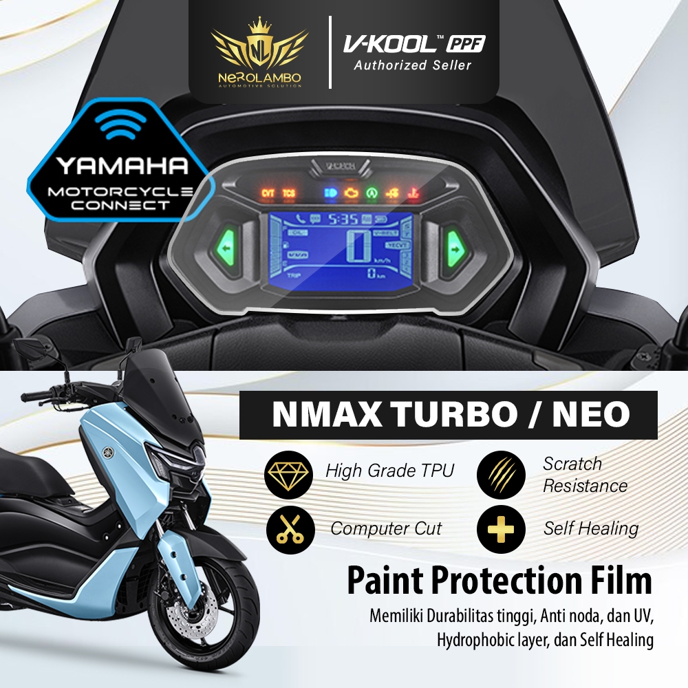 VKOOL PPF มาตรวัดความเร็วสําหรับ NMAX TURBO / NEO / TECH MAX รถจักรยานยนต์ | Nero Lambo อย่างเป็นทาง