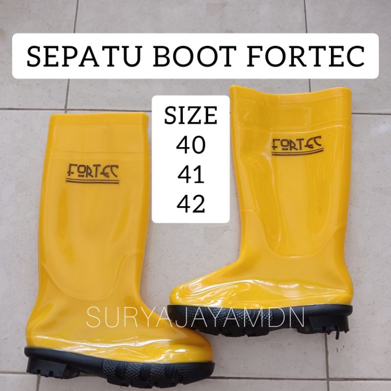 รองเท้ายางสีเหลือง FORTEC รองเท้าขนาด 40/41/42 รองเท้าโครงการ