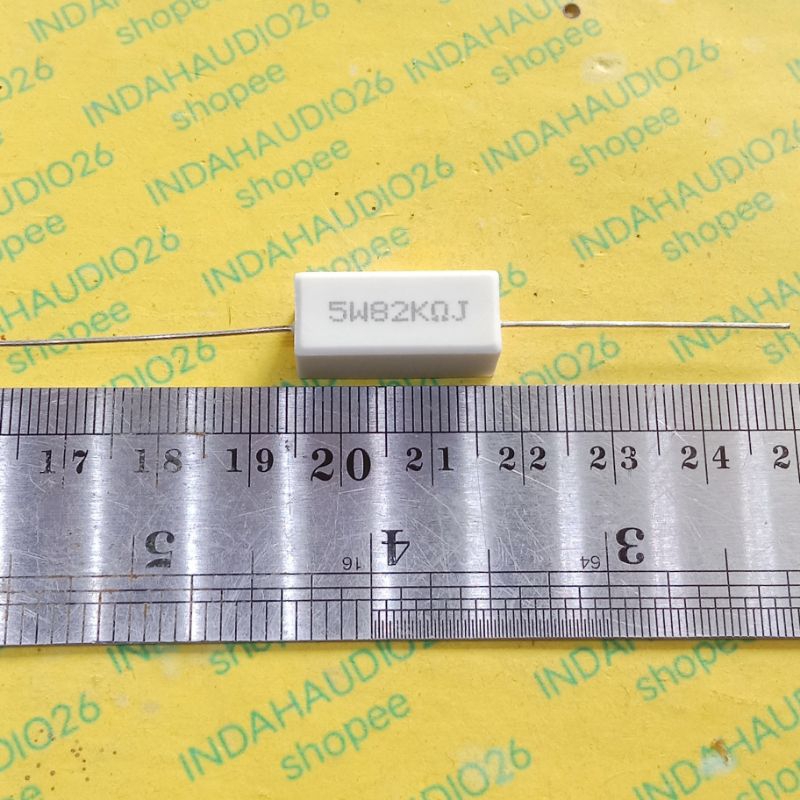 TAIWAN 82K 5W ตัวต้านทาน 82 กิโลโอห์ม THICK FEET COPPER 5 วัตต์ 5 วัตต์ ชอล์ก 5 วัตต์ 82 k