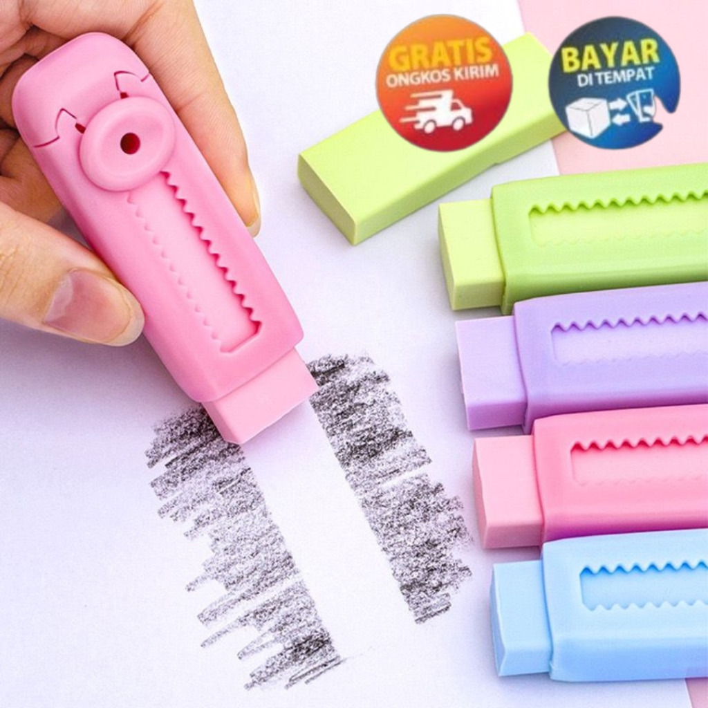 MIKADO - KP154 MECHANICAL ERASER PUSH ERASER CUTE SCHOOL ERASER CHILDRENS ERASER REFILL ERASER SCHOO