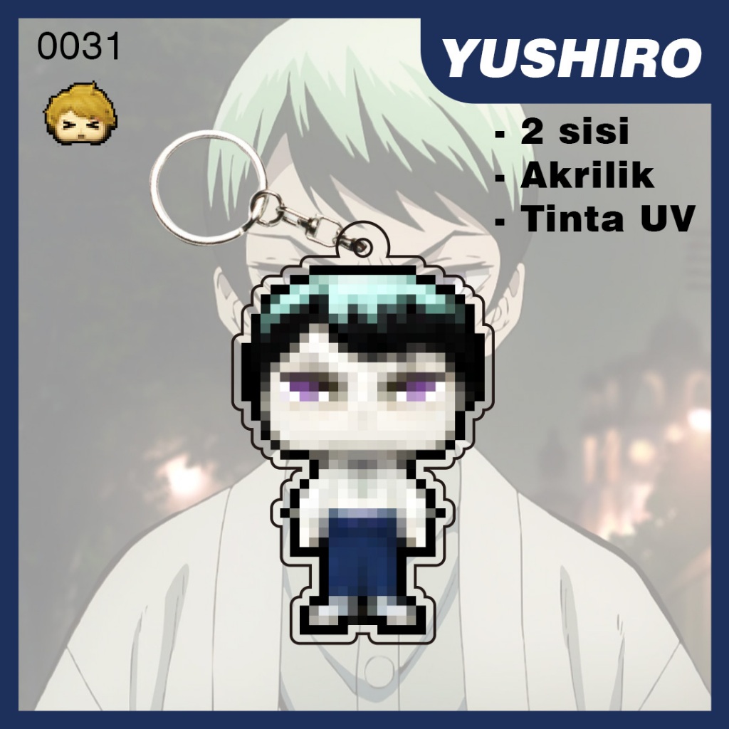 GANTUNGAN พวงกุญแจอะคริลิค พวงกุญแจ Pixel Animation Demon Slayer Yushiro - 31