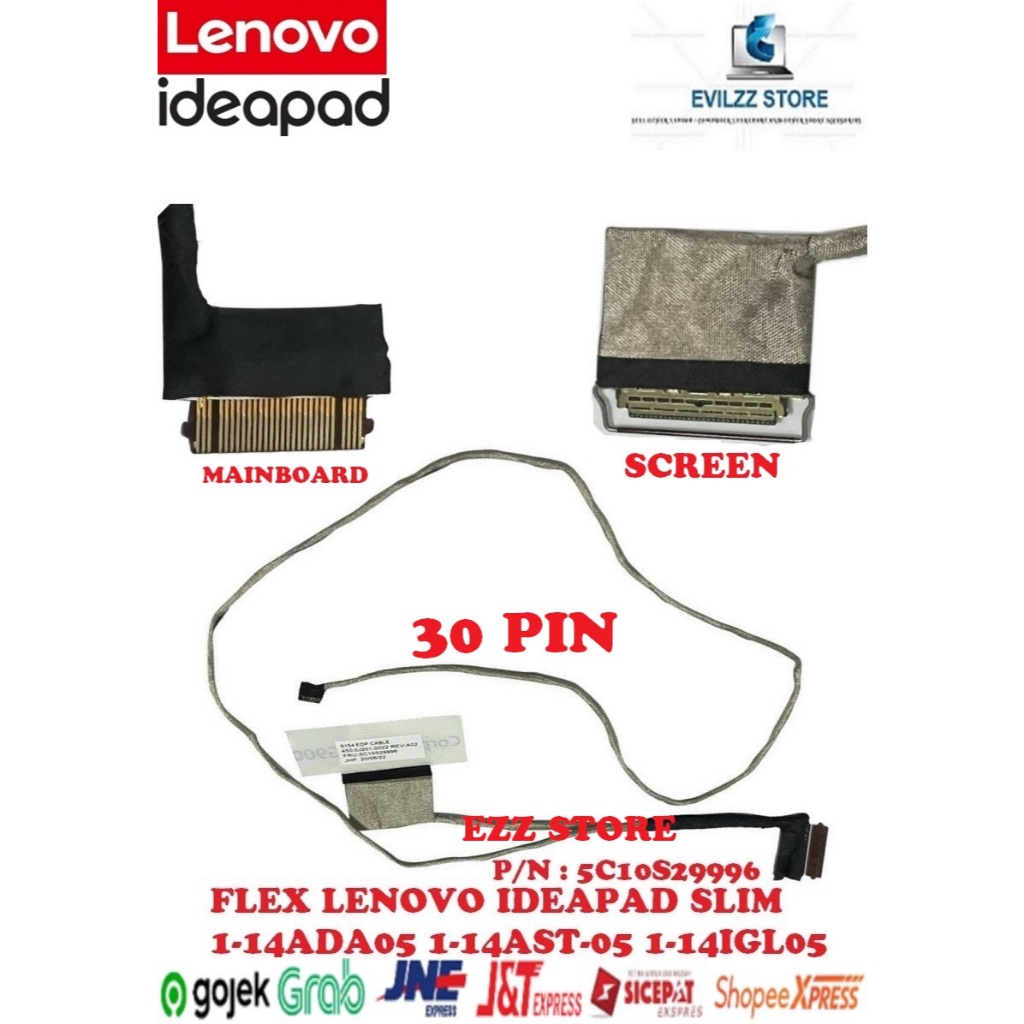 สายยืดหยุ่นยืดหยุ่นแล็ปท็อป LENOVO IDEAPAD SLIM 1-14ADA05 (82GW) 1-14AST-05 81VS 1-14IGL05 (81WH) S1