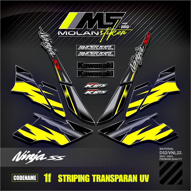 สติ๊กเกอร์รูปลอก Striping Variation โปร่งใส Uv Ninja Ss Kawasaki Ninja Ss Se Special Edition Ninja S