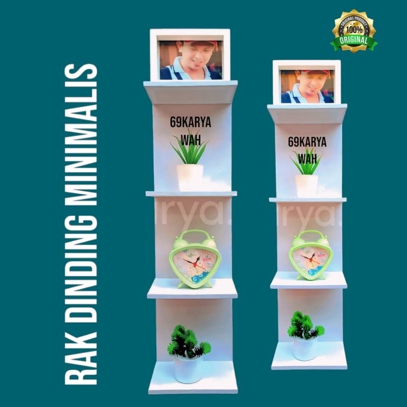 MINIMALIST WALL SHELF 4 TIER //MULTIFUNCTION AESTHETIC MULTIPURPOSE SHELF//DECORATION SHELF/BOOK SHE