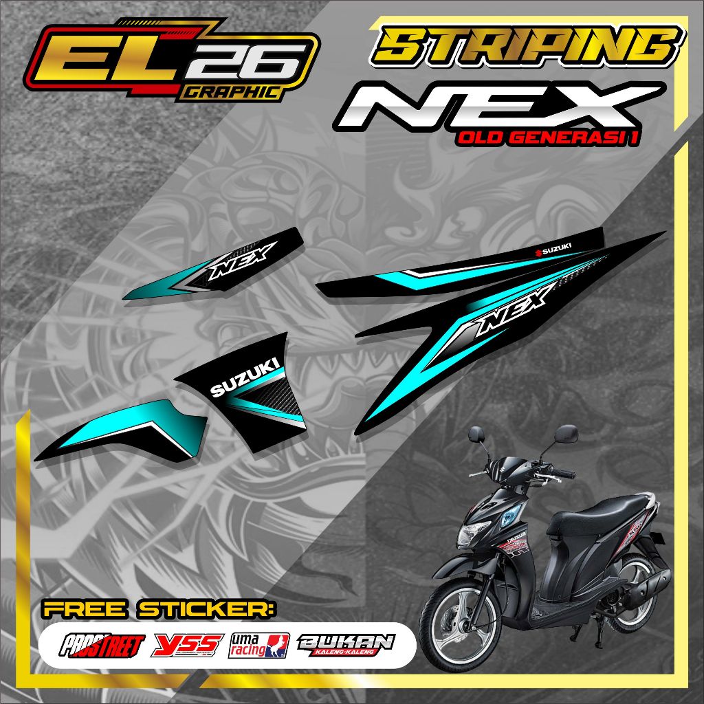 สติ๊กเกอร์ 517 STRIPING SUZUKI NEX OLD - สติ๊กเกอร์ SUZUKI NEX OLD GRAPIC MOTIF