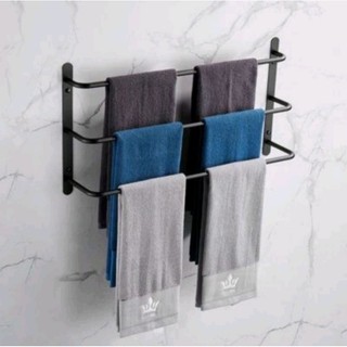 gantungan handuk 3 susun / gantungan handuk kamar mandi 3 susun / gantungan baju tempel dinding