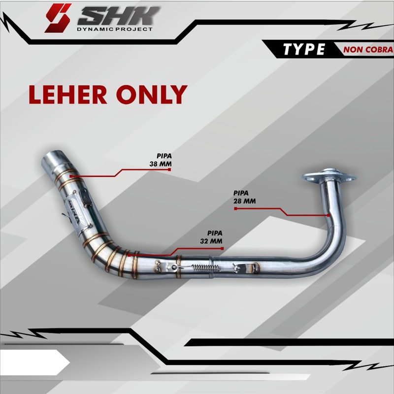 Samlong non cobra คอท่อไอเสียเดิม SHK Aerox, Vario, PCX, Nmax, ทางเข้า 38 มม. และ 45 มม. มอเตอร์ไซค์