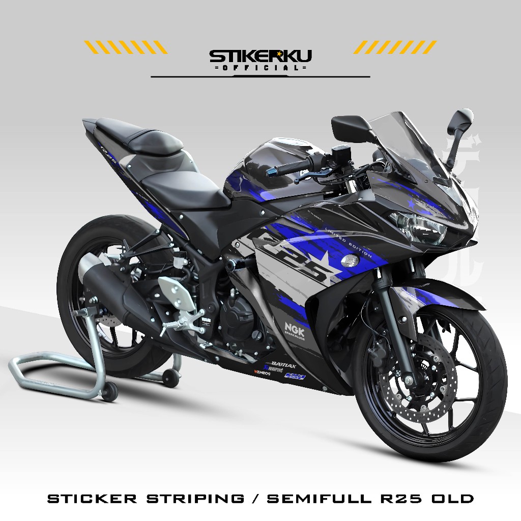 STRIPPING SEMIFULL YAMAHA R25 / MOTIF 2 / สติ๊กเกอร์หลากหลาย YAMAHA R25 / AP 250 / YZF-25 / สติ๊กเกอ