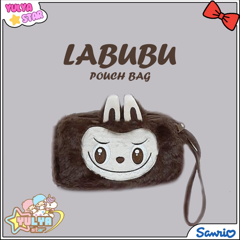 Labubu 2 res Wallet/กระเป๋าฟักทองน่ารัก