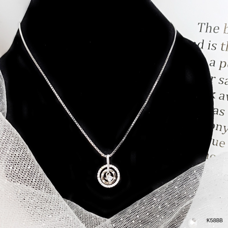 สร้อยคอไทเทเนียมสีเงินผู้หญิง K61BB