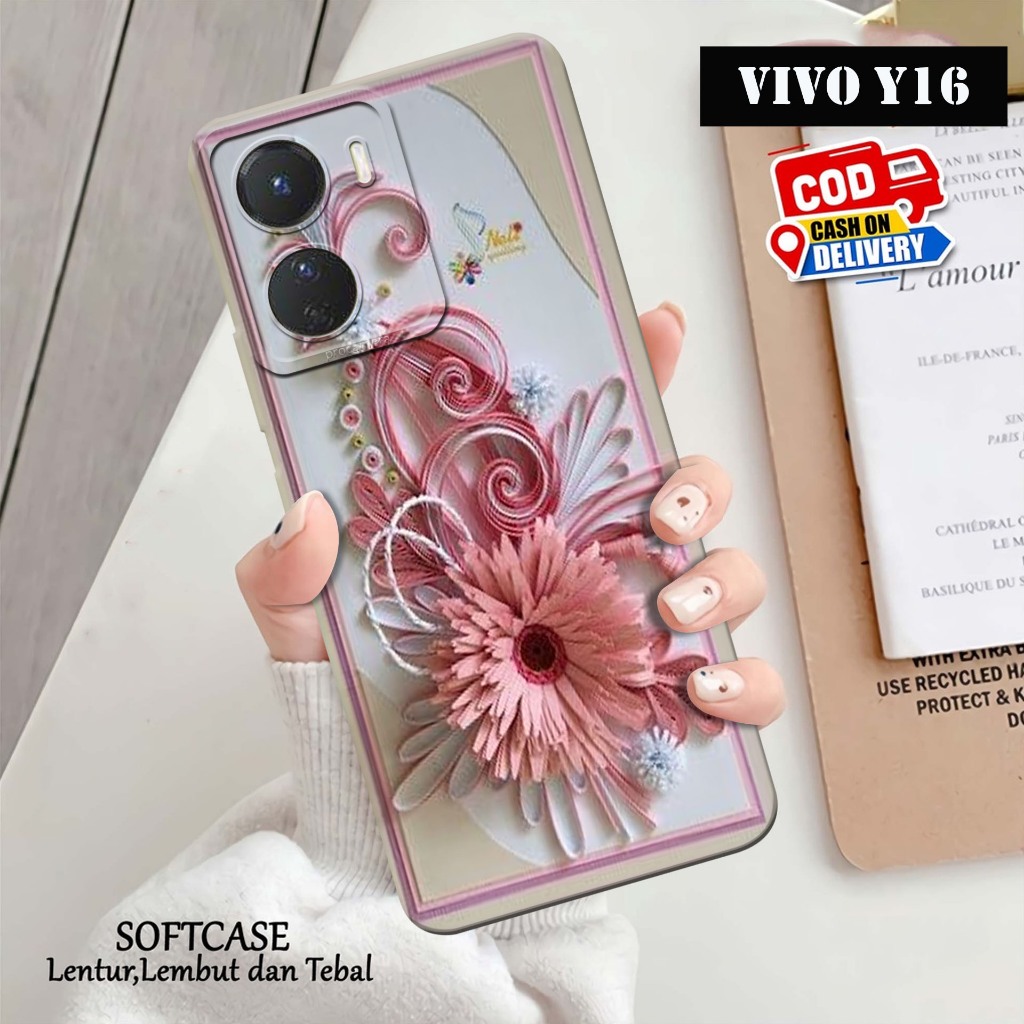 เคส HP ล่าสุด Vivo Y16 - เคสดอกไม้แฟชั่น - เคสโทรศัพท์ Vivo Y16 ล่าสุด - เคส Vivo Y16 - เคส Pro Came