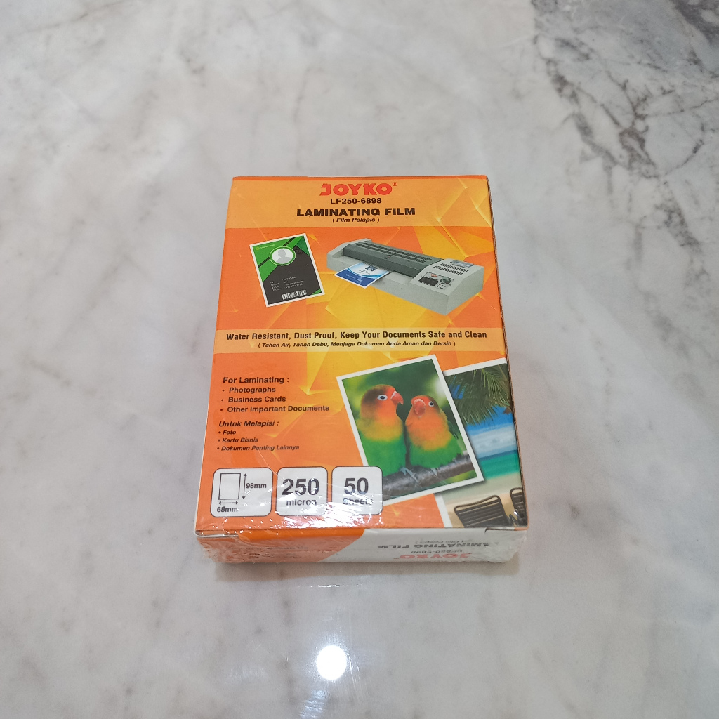 ฟิล์มเคลือบบัตรพลาสติก KTP ID 250 ไมครอน 50 แผ่น Joyko LF250-678