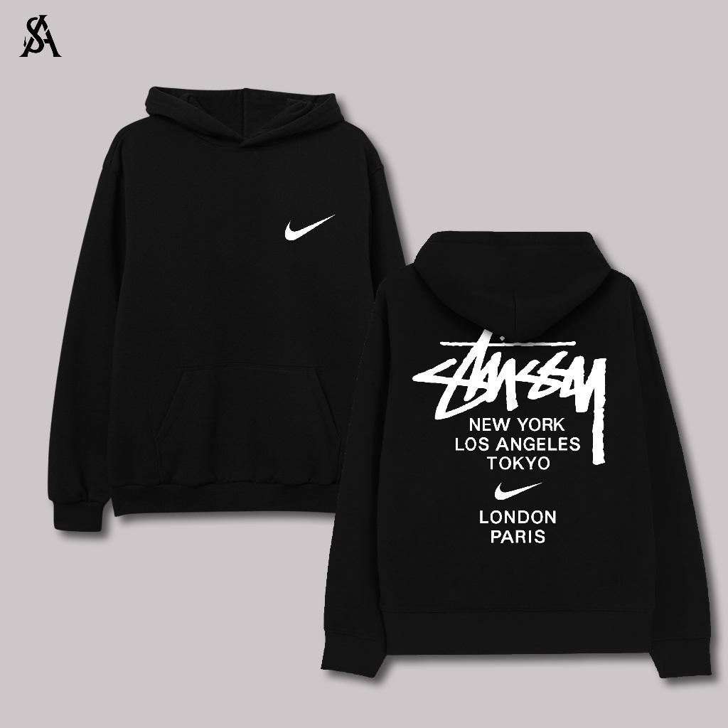 เสื้อฮู้ด Stussy X Nike Los Angeles London Paris