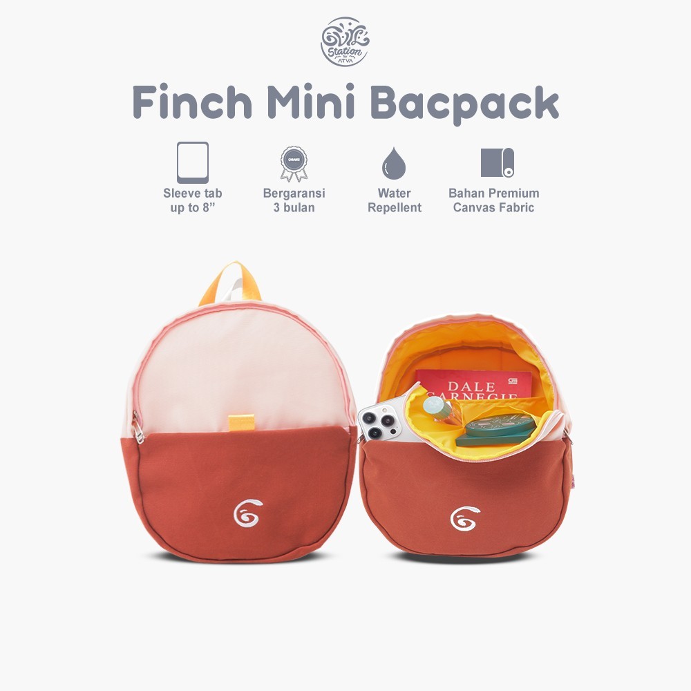 กระเป๋าเป้สะพายหลังขนาดเล็กทุกวันกระเป๋าเป้สะพายหลังอเนกประสงค์สําหรับเด็กผู้หญิง Station ใหม่ Finch