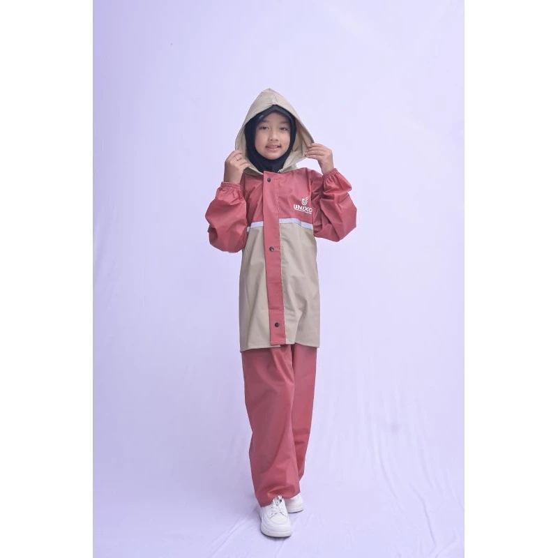 ยูนิโซ เด็กเสื้อกันฝนรวมกันแจ็คเก็ตกางเกงชุด thumbnail 3