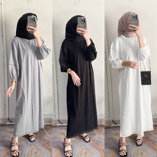 Siena Overdeck Midi Dres Busui Wanita Kekinian bahan kaos Combed 24s