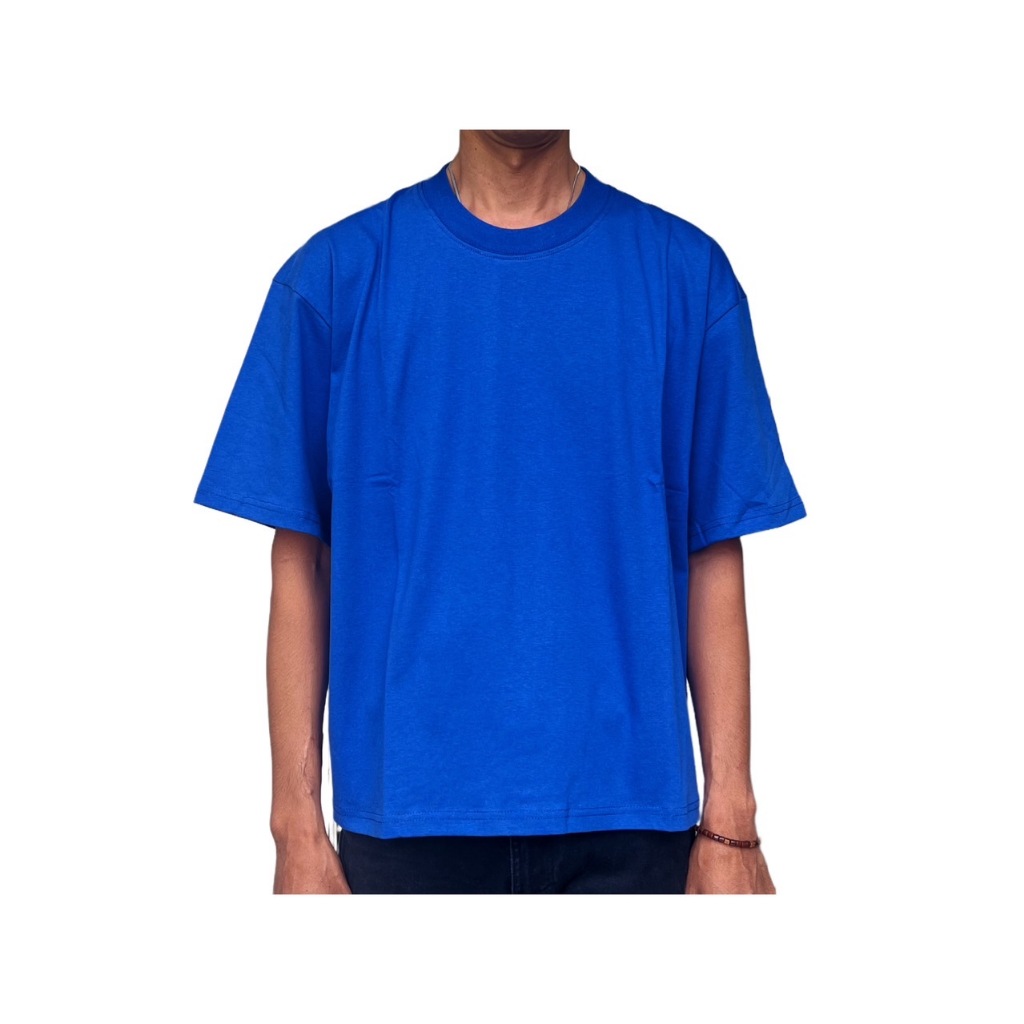 Woopie Project ผู้ชายธรรมดาเสื้อยืดผู้ชาย Crop Boxy เสื้อยืด Boxy Tee ผ้าฝ้าย Combed 24s Super Soft 